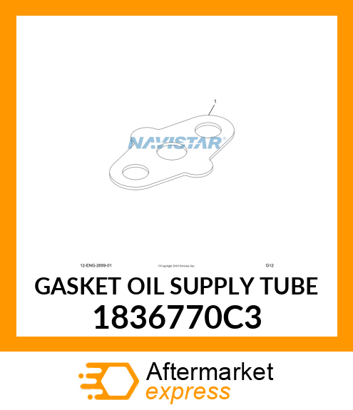 GASKET OIL SUPPLY TUBE 1836770C3