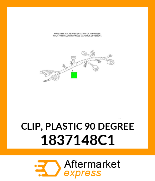 CLIP, PLASTIC 90 DEGREE 1837148C1