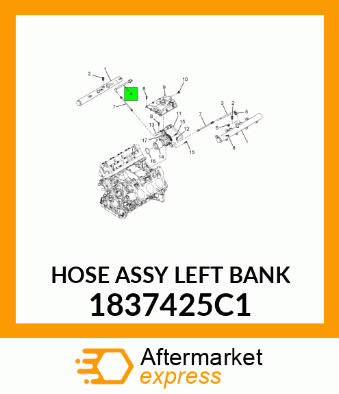 HOSE ASSY LEFT BANK 1837425C1