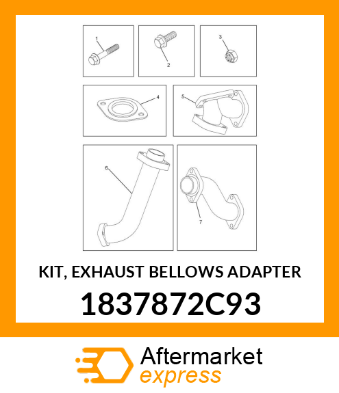 KIT, EXHAUST BELLOWS ADAPTER 1837872C93