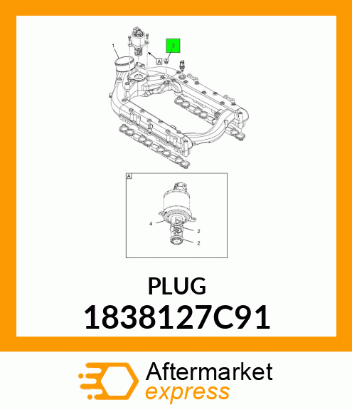 PLUG ASSEMBLY WITHOUT- RING M14 X 1.5" 1838127C91