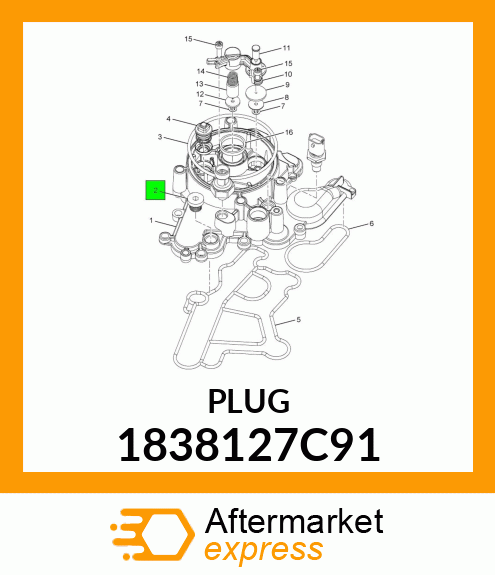 PLUG ASSEMBLY WITHOUT- RING M14 X 1.5" 1838127C91