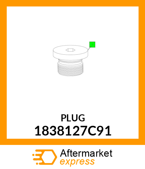 PLUG ASSEMBLY WITHOUT- RING M14 X 1.5" 1838127C91