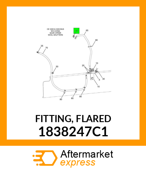 FITTING, FLARED 1838247C1