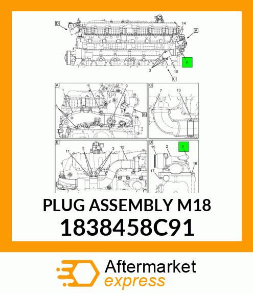 PLUG ASSEMBLY M18 1838458C91