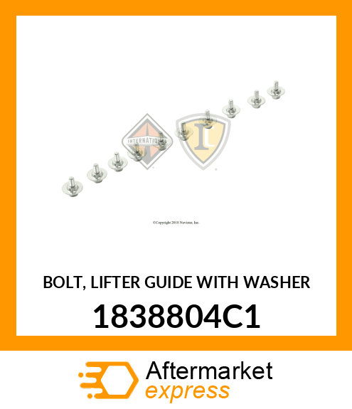 BOLT, LIFTER GUIDE WITH WASHER 1838804C1