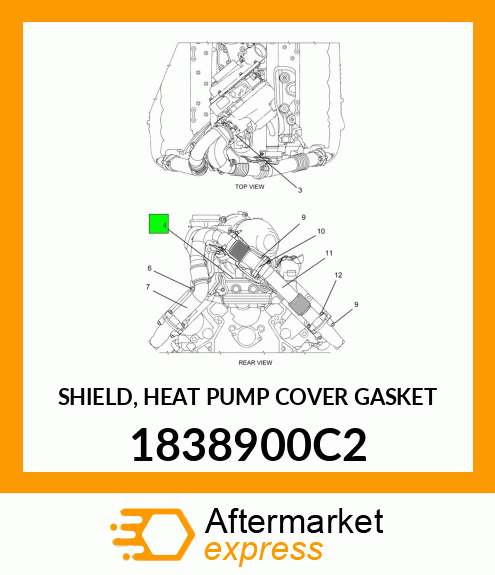 SHIELD, HEAT PUMP COVER GASKET 1838900C2