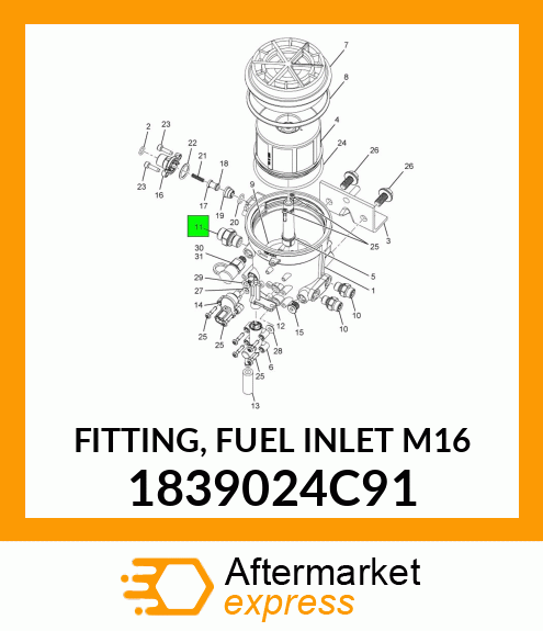 FITTING, FUEL INLET M16 1839024C91