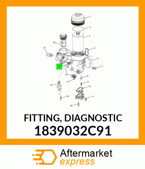 FITTING, DIAGNOSTIC 1839032C91