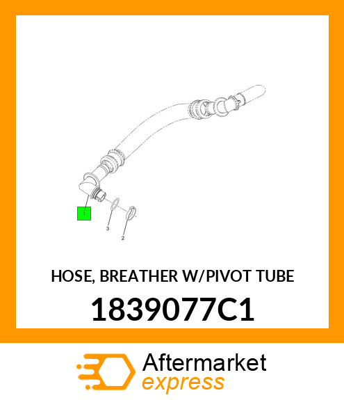 HOSE, BREATHER W/PIVOT TUBE 1839077C1