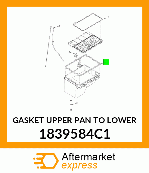 GASKET UPPER PAN TO LOWER 1839584C1