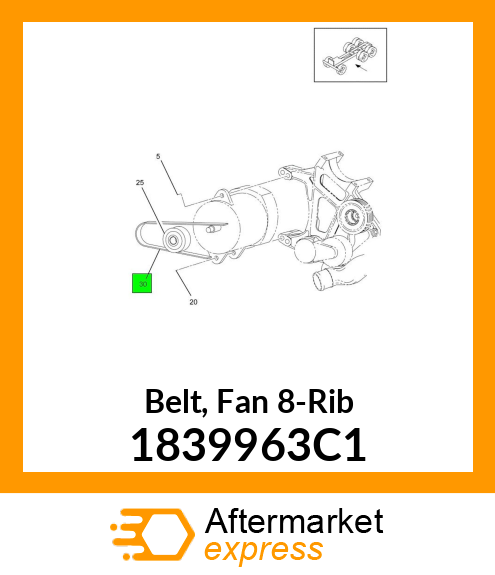 Belt, Fan 8-Rib 1839963C1