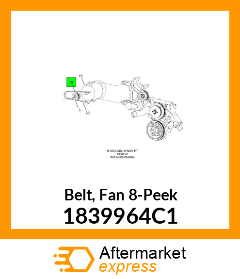 Belt, Fan 8-Peek 1839964C1