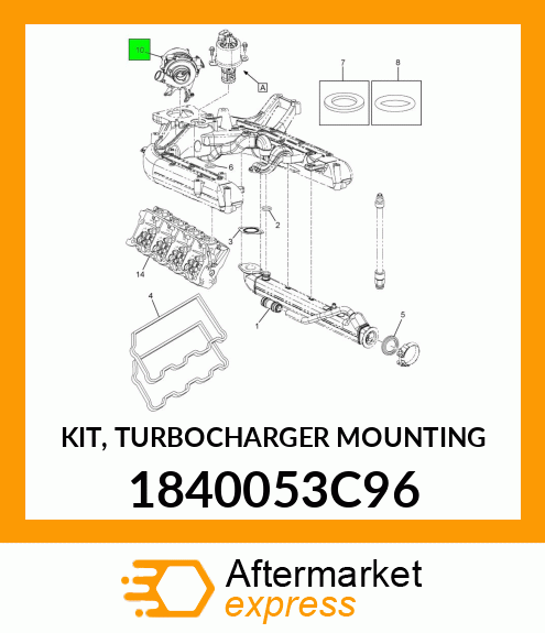 KIT, TURBOCHARGER MOUNTING 1840053C96