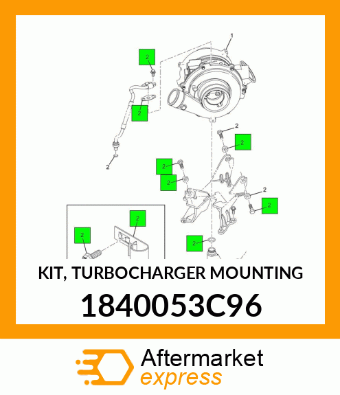 KIT, TURBOCHARGER MOUNTING 1840053C96