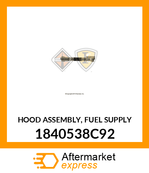 HOOD ASSEMBLY, FUEL SUPPLY 1840538C92