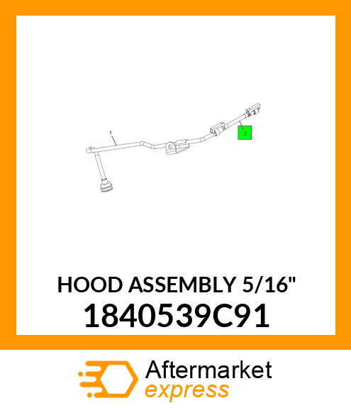 HOOD ASSEMBLY 5/16" 1840539C91