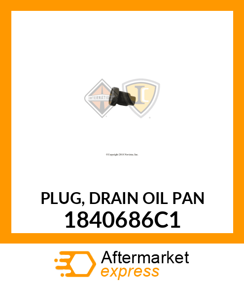 PLUG, DRAIN OIL PAN 1840686C1