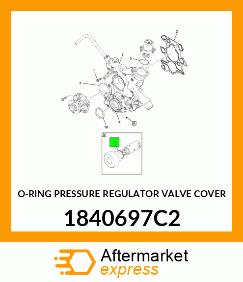 O-RING PRESSURE REGULATOR VALVE COVER 1840697C2