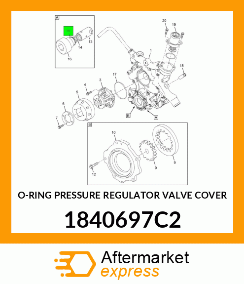 O-RING PRESSURE REGULATOR VALVE COVER 1840697C2