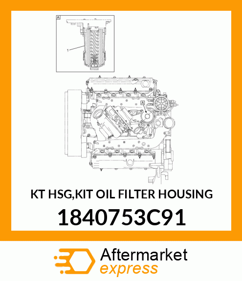 KT HSG,KIT OIL FILTER HOUSING 1840753C91