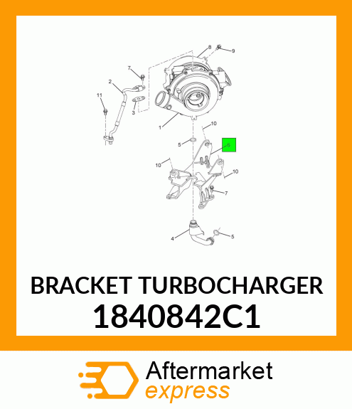 BRACKET TURBOCHARGER 1840842C1