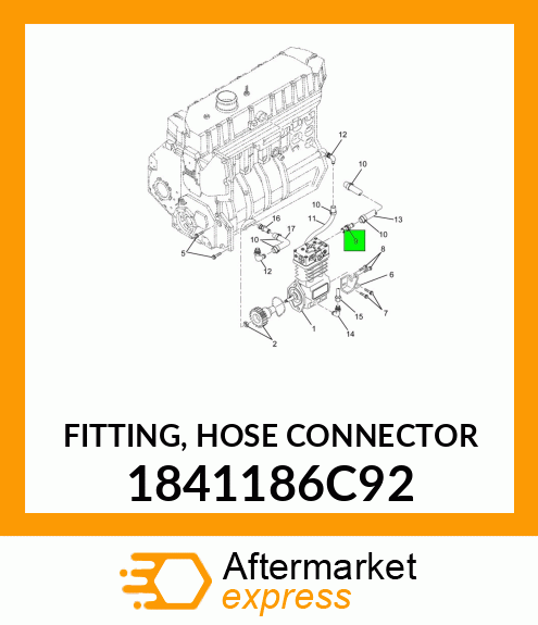 FITTING, HOSE CONNECTOR 1841186C92