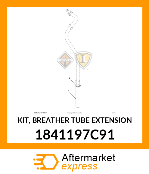 KIT, BREATHER TUBE EXTENSION 1841197C91