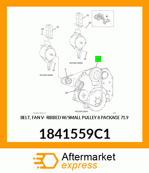 NAV1673993C1 71.53in Belt, Serpentine 1 Piece 450481 PAI 1841559C1