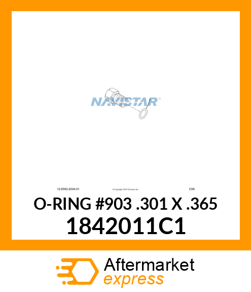 O-RING #903 .301" X .365" 1842011C1