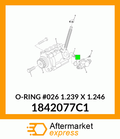 O-RING #026 1.239" X 1.246" 1842077C1