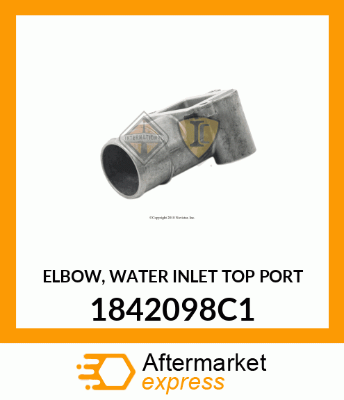 ELBOW, WATER INLET TOP PORT 1842098C1