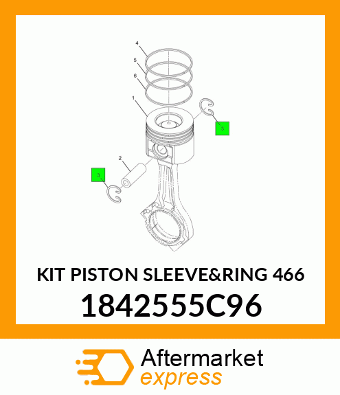 KIT PISTON SLEEVE&RING 466 1842555C96