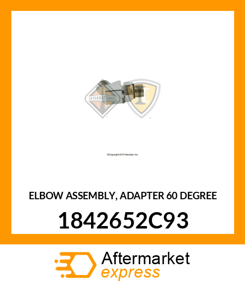 ELBOW ASSEMBLY, ADAPTER 60 DEGREE 1842652C93