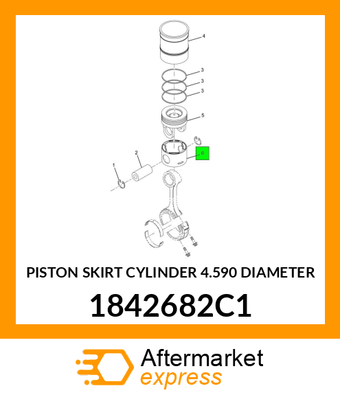 PISTON SKIRT CYLINDER 4.590 DIAMETER 1842682C1