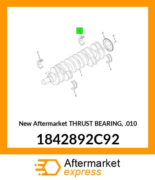 New Aftermarket THRUST BEARING, .010 1842892C92