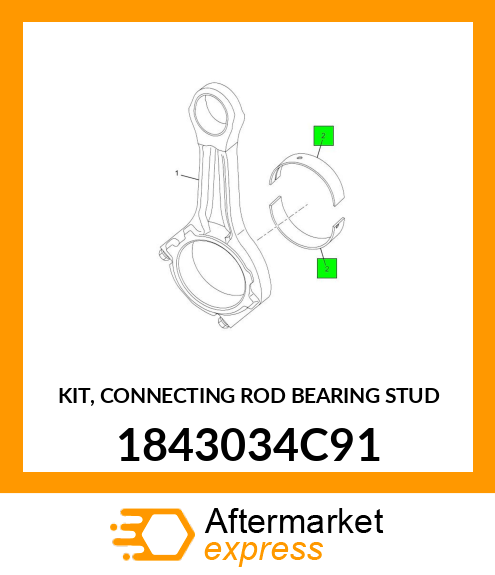 KIT, CONNECTING ROD BEARING STUD 1843034C91