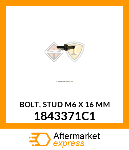 BOLT, STUD M6 X 16 MM 1843371C1