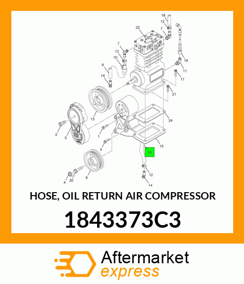 HOSE, OIL RETURN AIR COMPRESSOR 1843373C3