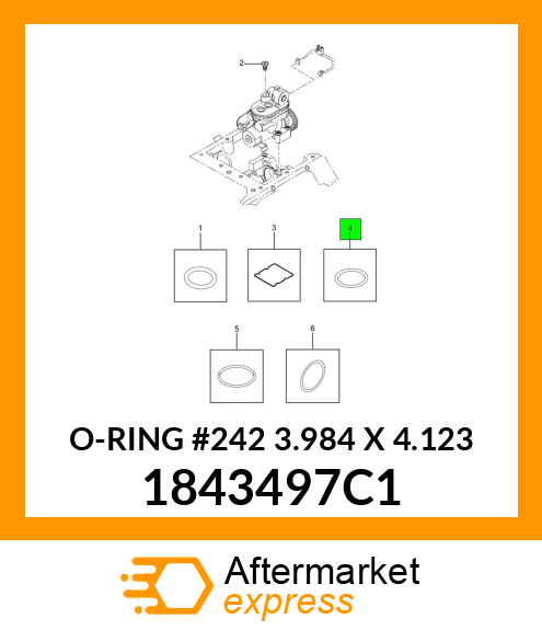 O-RING #242 3.984" X 4.123" 1843497C1