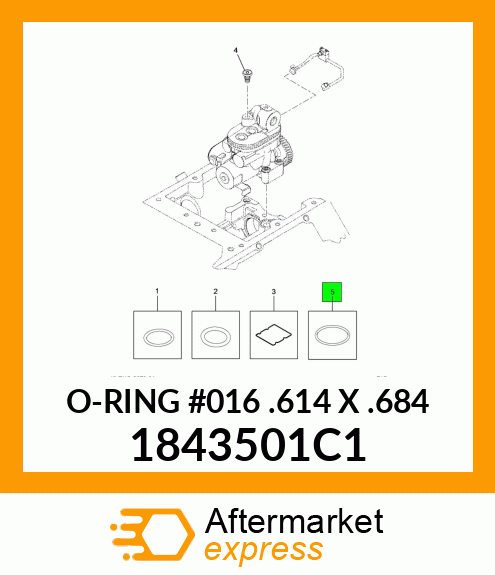 O-RING #016 .614" X .684" 1843501C1