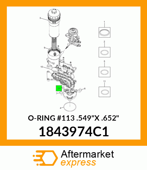 O-RING #113 .549"X .652" 1843974C1