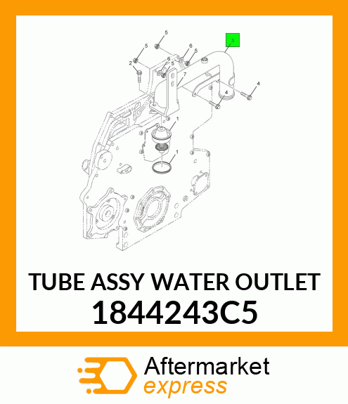 TUBE ASSY WATER OUTLET 1844243C5