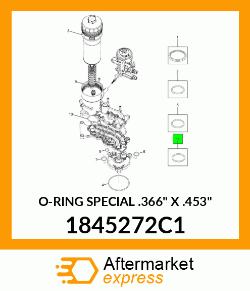 O-RING SPECIAL .366" X .453" 1845272C1