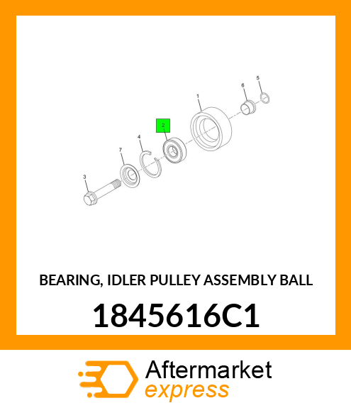 BEARING, IDLER PULLEY ASSEMBLY BALL 1845616C1