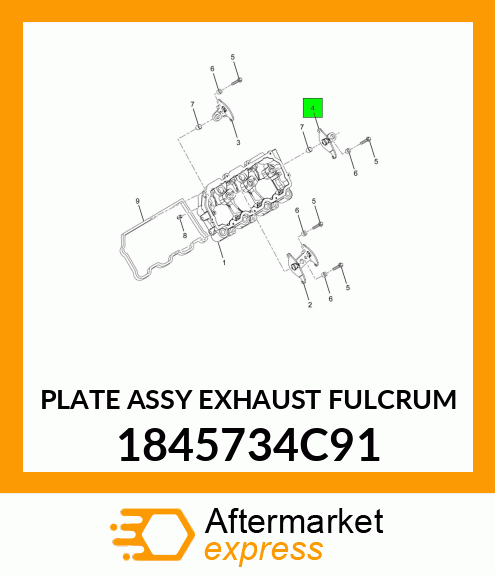 PLATE ASSY EXHAUST FULCRUM 1845734C91