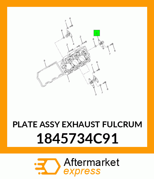 PLATE ASSY EXHAUST FULCRUM 1845734C91