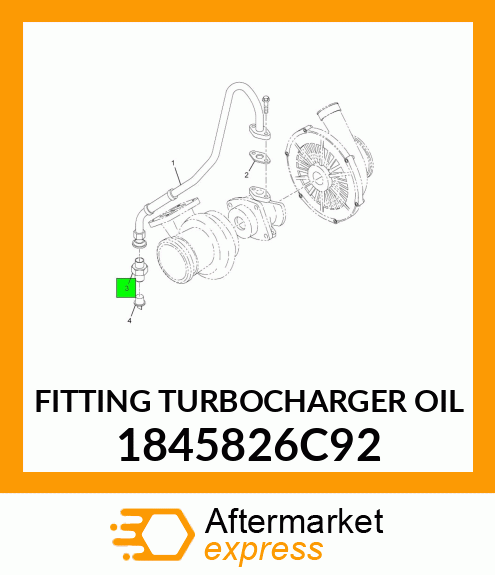 FITTING TURBOCHARGER OIL 1845826C92