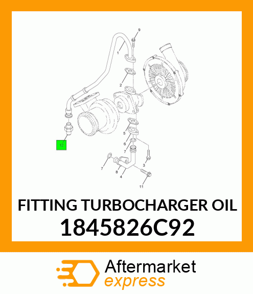 FITTING TURBOCHARGER OIL 1845826C92