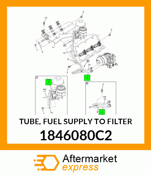 TUBE, FUEL SUPPLY TO FILTER 1846080C2